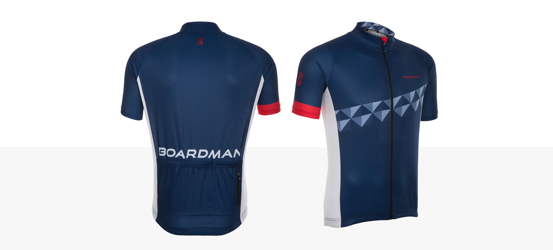 Men's Relaxed Fit Cycling Jersey in Navy & Red Boardman Bikes