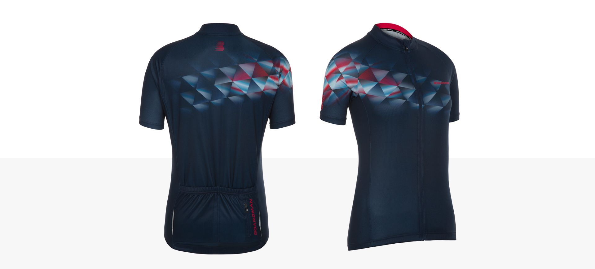 Women's Short Sleeve Jersey Blue Geo Boardman Bikes
