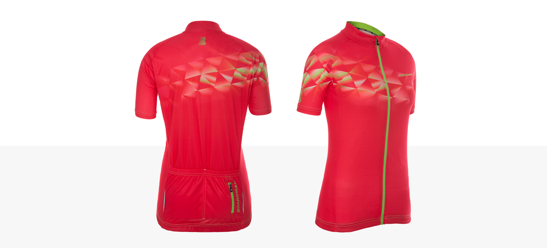 Women's Short Sleeve Jersey Coral Geo Boardman Bikes